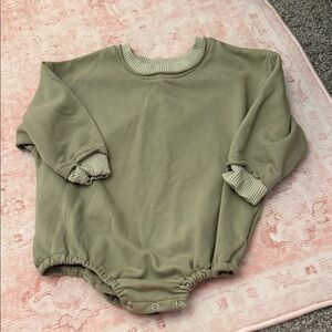 Cozy Olive Green Kids One Piece